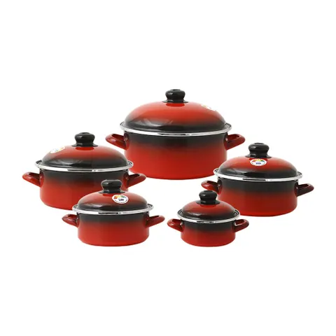 [현대백화점] [ELO] ELO 쿡포트 IH 낮은 빨간법랑 양수냄비 5종 SET 8807777501264 +할인쿠폰