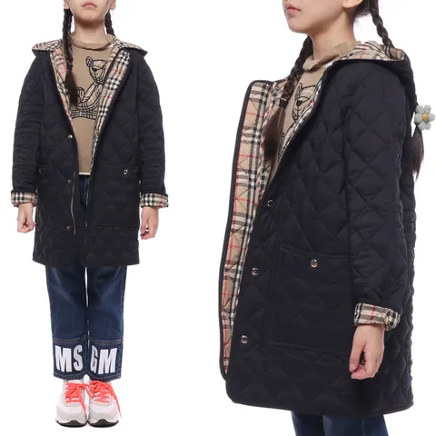 [버버리] 22FW 다이아몬드 퀼팅 후드 자켓 8053682_BLACK_22F +할인쿠폰