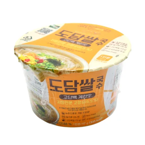 백제 도담 쌀국수 고단백 계란맛 97g x 12개 / 혈당조절 및 장건강개선 도담쌀