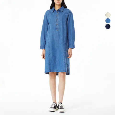 [JAJU/자주] 여 데님 셔츠 원피스 3종택1