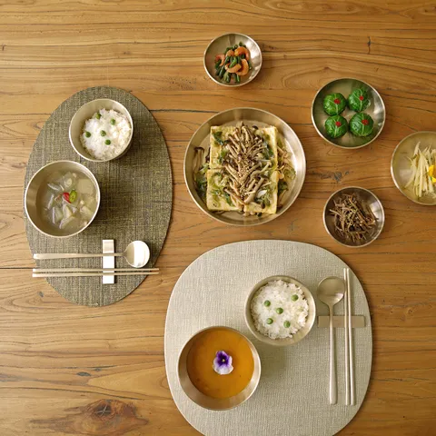 놋담 방짜유기 모던 2인 반상기세트