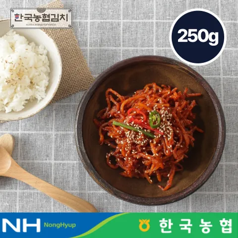 전라도 오징어채 볶음 반찬 250g 한국농협김치 순천 남도 +할인쿠폰