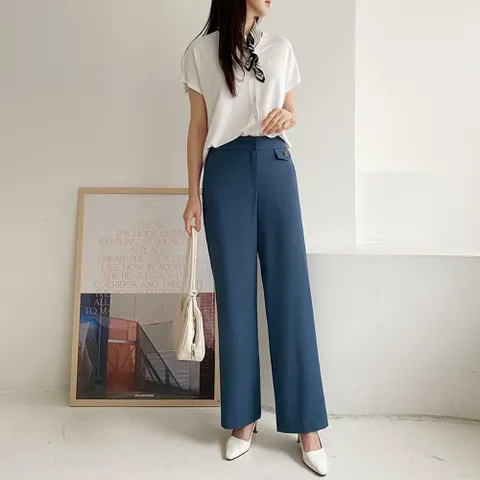 여자 봄 여름 직장인 정장바지 스판 일자 슬랙스 팬츠_4