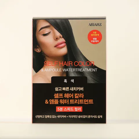아리아즈 샴푸형염색 새치염색약 흑색10회분  +할인쿠폰