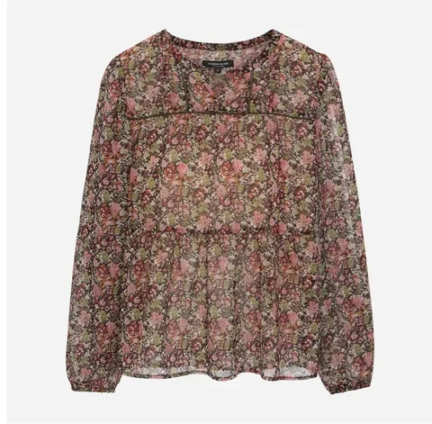 [현대백화점] [써스데이아일랜드](T256MBL152W)레이스 믹스 쉬폰 블라우스 +할인쿠폰