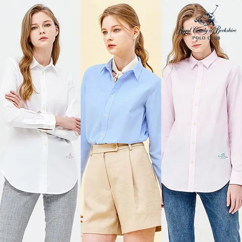 RCB폴로클럽 여성 클래식 옥스포드 셔츠_PLLS171_W +할인쿠폰