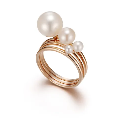 [가이거] 14K 진주 레이어드링 반지 세트 GI14WR008 009 010