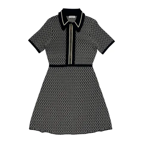 [산드로] 자카드 카라 니트 원피스 SFPRO01229