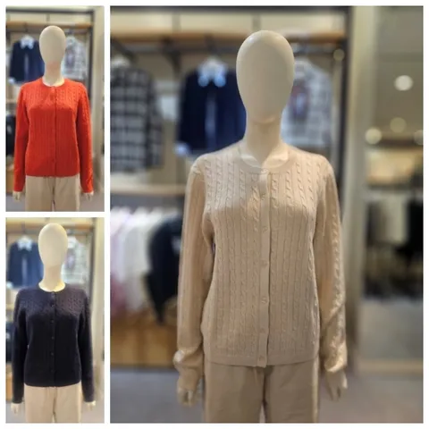 [현대백화점] [폴햄][POLHAM]여성 케이블 라운드 가디건 3컬러 PHF4EC2470