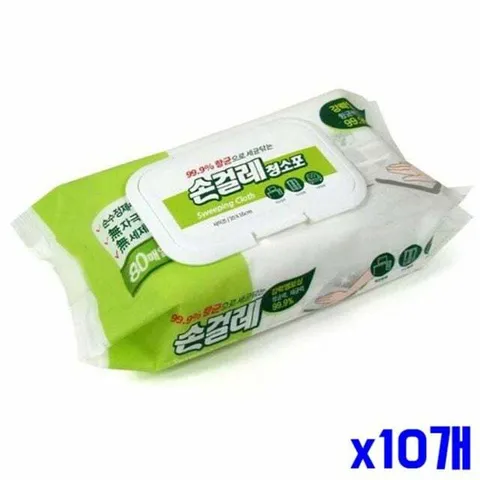 캡형 UON206B9 손걸레 청소포 80매 x10개