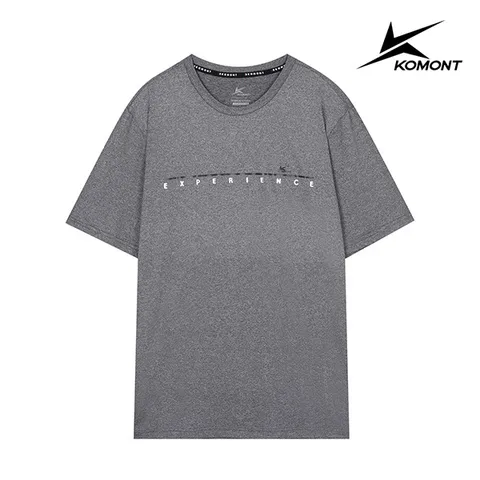 [하프클럽/코몽트]남성 영문프린팅 라운드 티셔츠(그레이) K22MR0308-GR