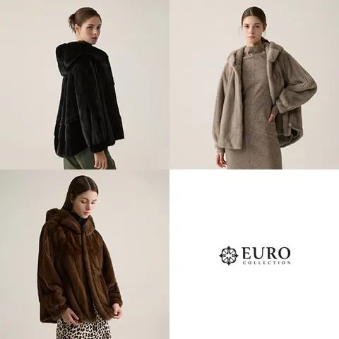 [ ★모피 1등 브랜드★][런칭가199만원] 유로컬렉션 사가퍼 휘메일 풀스킨 후드 코트 +무이자10개월