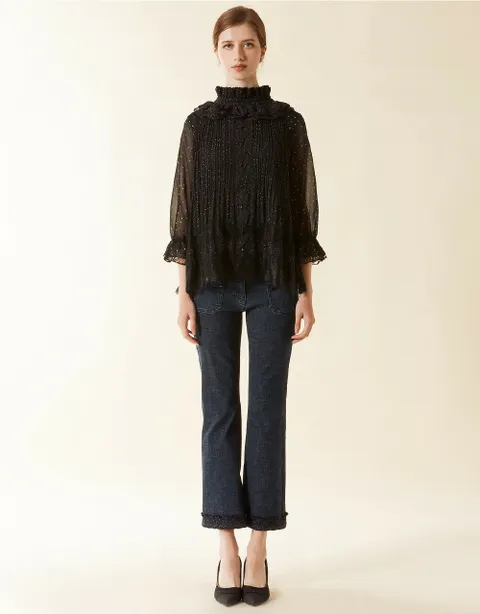 [현대백화점] [손정완] 러블리 도트 블라우스 ZDR3333030