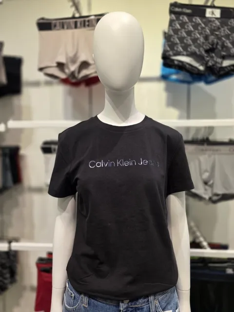 [현대백화점] [캘빈클라인진] 여성 1978 로고 베이비 핏 반팔 티셔츠 (J221632)