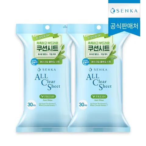 [공식] 공식판매처 센카 올 클리어 시트 프레시 30매입 2개