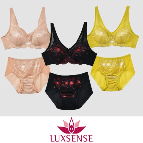 노아모드 플라워 레이스 디테일 와이어 부직포 B컵 브라팬티세트 여성브라팬티세트