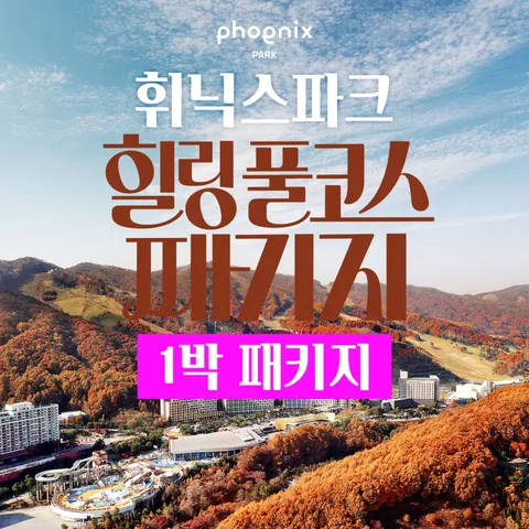 [ 현대 단독][몰] [1박 2인] 휘닉스파크 힐링 풀코스 패키지 (호텔 조식뷔페+워터+곤돌라+사우나)