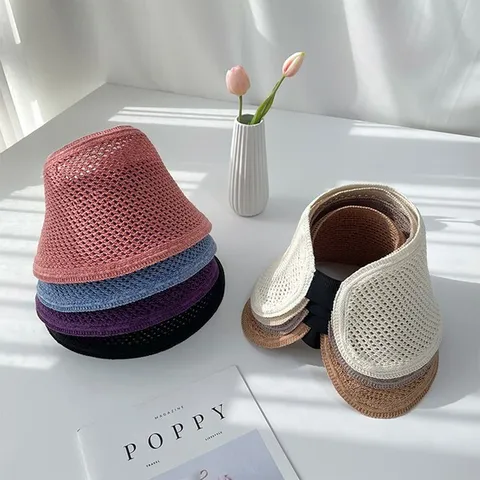 [하프클럽/다잇템]여자 분홍색 지사모자 고무줄 망사 썬캡