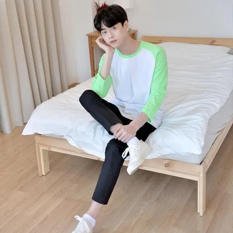 아트박스/두두 교복몰 형광 7부 나그랑 티셔츠 4colors (남여공용)