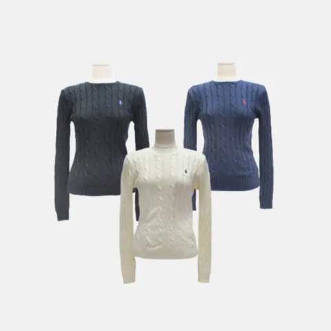 (폴로랄프로렌) 라운드 포니자수 케이블 니트(211891640) +할인쿠폰 +무이자3개월