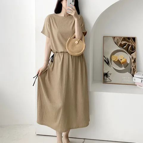 여자 빅사이즈 지지미 끈조절 투웨이 등원룩 롱원피스