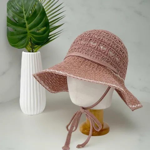 여성 휴양지 스타일 스트랩 지사 뒷트임 와이드 썬캡 모자 +할인쿠폰