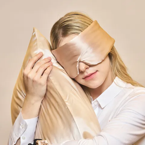 실키아 천연 실크 고급 수면안대 라지사이즈