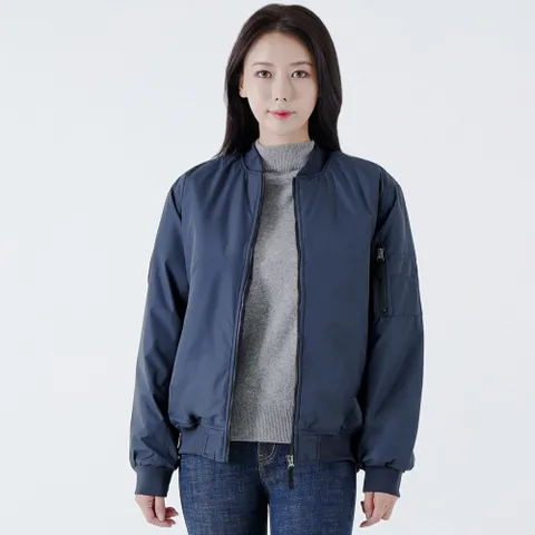 여성용 캐주얼 블루종 패딩자켓 항공점퍼 커플룩
