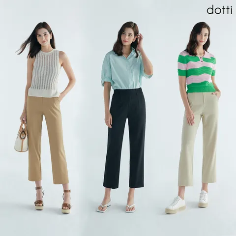[도티 dotti] 도티 23 SS 여성 쿨 썸머 슬랙스 3종 (PW9W) - 현대Hmall
