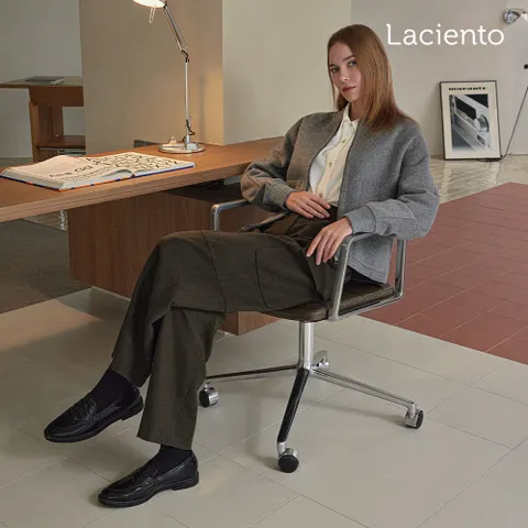 [ ★절개 디테일 카고 팬츠★][론칭가 89000원] 라씨엔토 24FW 울 캐시 블렌드 절개라인 카고 팬츠 1종 +무이자3개월