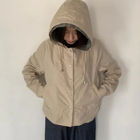 아트박스/신상오픈런 투톤 후드바람막이 루즈핏 봄야상 면점퍼 +할인쿠폰