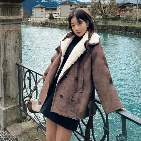 [온앤온] 벨티드 스웨이드 무스탕 NEM4WMB40 - 현대Hmall