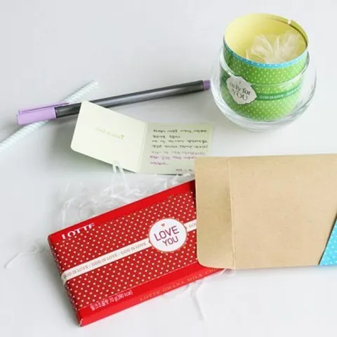 더워드 The Present 포장 스티커 (9장)