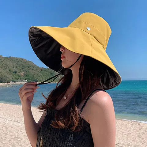 자외선차단 암막 버킷햇(머스타드) 넓은챙모자 +할인쿠폰