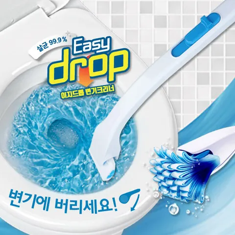 이지드롭 변기클리너 156개 세트 +할인쿠폰(핸들2개+걸이2개+레몬향 리필브러쉬 12팩(12개입)+무료체험분 1팩(12개입))