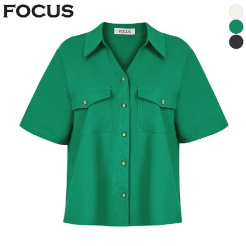 [N][포커스] 골드버튼린넨블라우스_VFI4M1BL5431