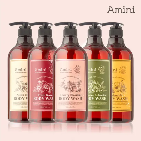 [★프리미엄 호텔 어메니티 브랜드★]아미니 플라워테라피 대용량 바디워시 1000ml x 1개