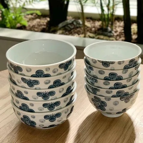 아트박스/아리타야끼 일본 도자기 아리타 400주년 땡땡이 빅 플라워 5인 10P 식기 세트 홈세트 신혼선물