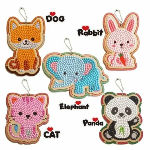 피오피스토리 보석십자수 나는야 동물 가방걸이(8종 택1)