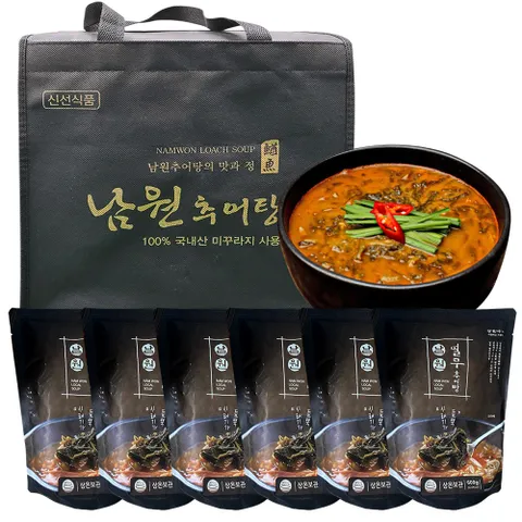 [6팩 선물세트] 남원추어탕 현추어탕 600g 국산재료 HACCP인증