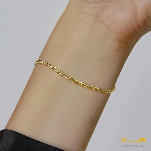 [100% MADE IN ITALY]{골든클레프} 18K 헤링본 팔찌 +무이자12개월