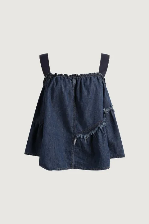 [현대백화점] [럭키슈에뜨] [아울렛] 데님 뷔스티에 탑 블라우스 LFPDM25600 1color/2size LFPDM25600
