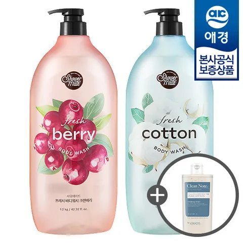 [애경][비밀] 샤워메이트 프레시 바디워시 1.2kg x2개 +바디워시180ml 증정