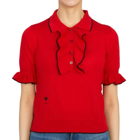 크리스찬디올 여성 카라 반팔 니트 314S52AM102 3829