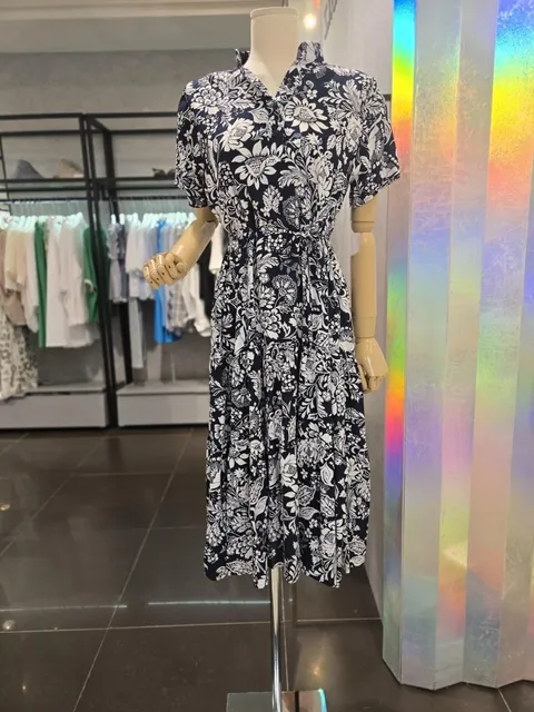 [현대백화점] ab.f.z@ 차이나 브이넥 찰랑 원피스 (AEZ3HO38) +할인쿠폰