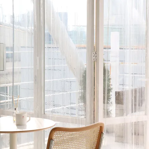 고주파 커튼씽 0.15 비말차단 방풍 방한 투명 우레탄커튼M (214x230cm)