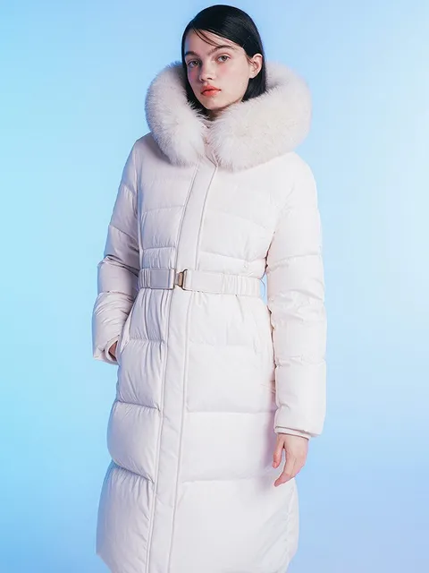 [현대백화점] [올리브데올리브] OP4XM114 슬림핏 벨티드 롱 구스 다운 점퍼 +할인쿠폰