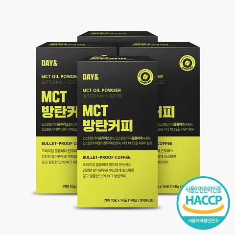 참앤들황토농원 데이앤 MCT오일 방탄커피 (10gx14포) 4박스