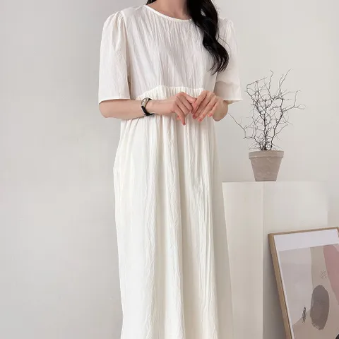 여자 휘뚜루 빅사이즈여름옷 잔주름 임산부 롱원피스