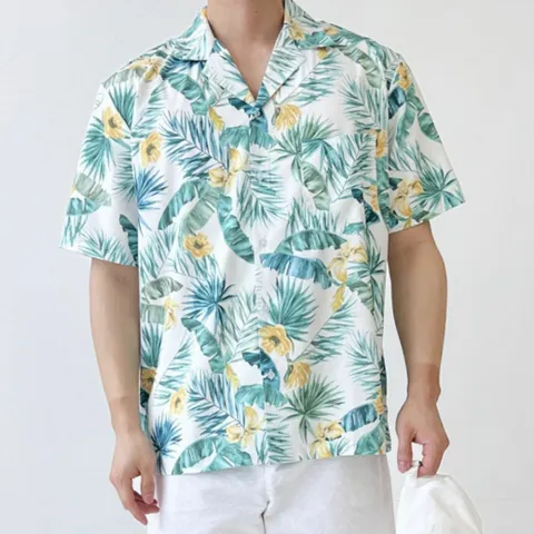 남방 셔츠 하와이안 바캉스 반팔 남자 오버핏 +할인쿠폰